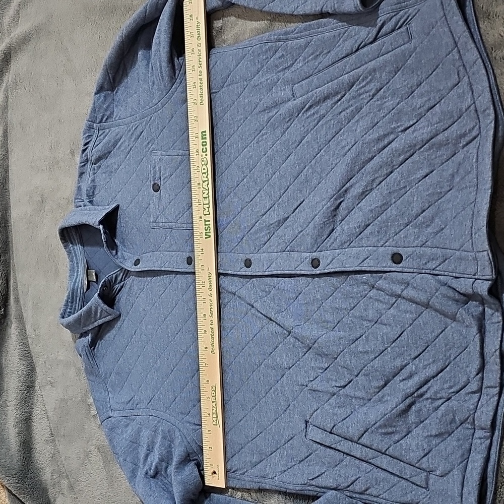 Eddie Bauer Shirt Jacket Quilted Shacket Chore Jacket Outdoor Blue Size L - Picture 4 of 9